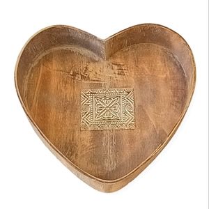 Wooden Heart Dish Tray